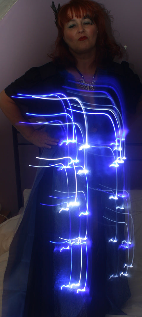 Poppy and her customised Deville and Elle: Silver glitter and shiny lights!