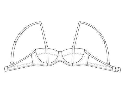 Lou Watson Persephone Cupless Underwired Bra Pattern PDF Download